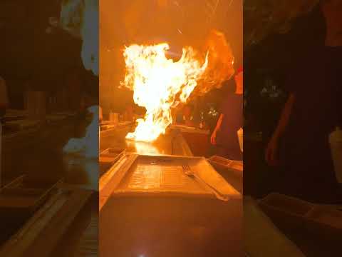 Hibachi going crazy 🔥